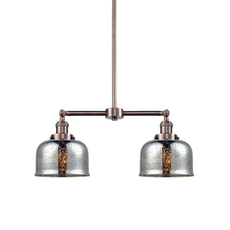 A large image of the Innovations Lighting 209 Large Bell Antique Copper / Silver Plated Mercury