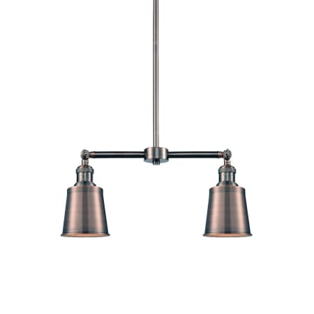 A large image of the Innovations Lighting 209 Addison Antique Copper / Antique Copper