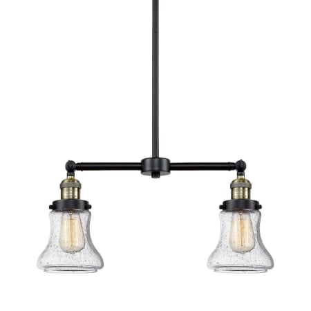 A large image of the Innovations Lighting 209 Bellmont Black / Antique Brass / Seedy