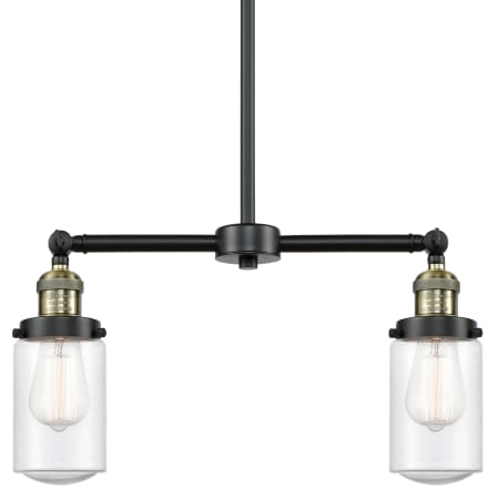 A large image of the Innovations Lighting 209 Dover Black Antique Brass / Seedy