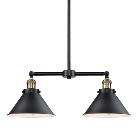 A large image of the Innovations Lighting 209 Briarcliff Black / Antique Brass / Matte Black