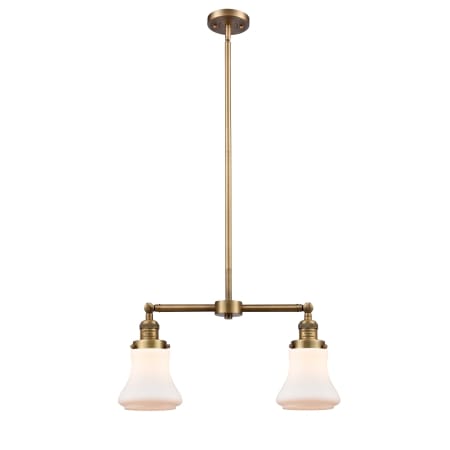 A large image of the Innovations Lighting 209 Bellmont Brushed Brass / Matte White