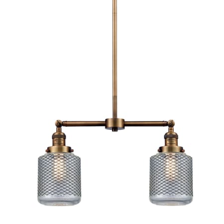 A large image of the Innovations Lighting 209 Stanton Brushed Brass / Vintage Wire Mesh