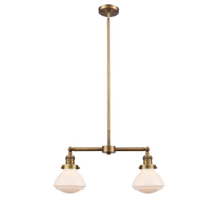 A large image of the Innovations Lighting 209 Olean Brushed Brass / Matte White