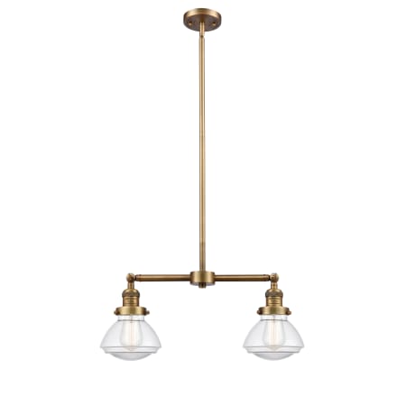 A large image of the Innovations Lighting 209 Olean Brushed Brass / Clear