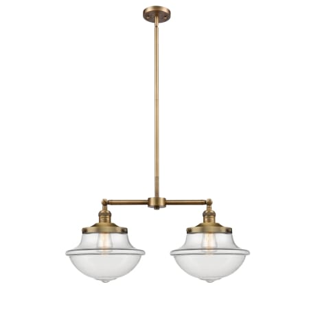 A large image of the Innovations Lighting 209 Large Oxford Brushed Brass / Clear