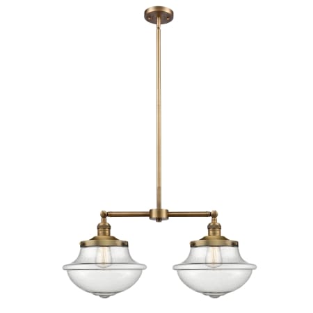 A large image of the Innovations Lighting 209 Large Oxford Brushed Brass / Seedy