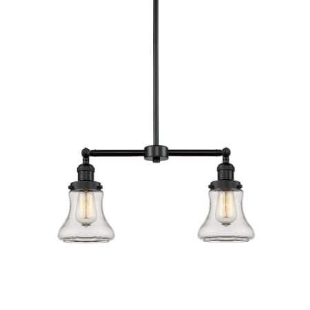 A large image of the Innovations Lighting 209 Bellmont Matte Black / Clear