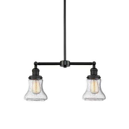 A large image of the Innovations Lighting 209 Bellmont Matte Black / Seedy