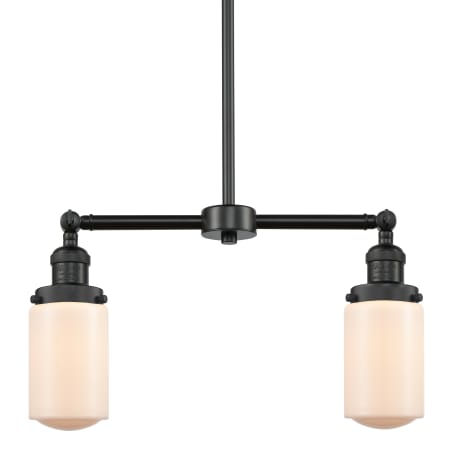 A large image of the Innovations Lighting 209 Dover Matte Black / Matte White Cased