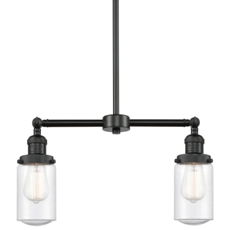 A large image of the Innovations Lighting 209 Dover Matte Black / Seedy