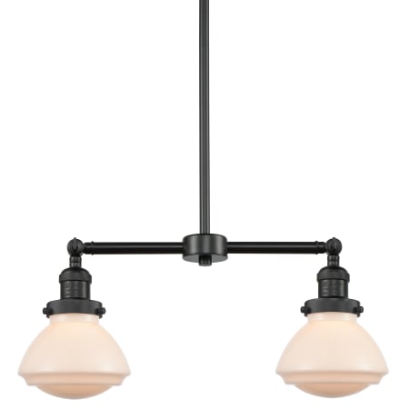 A large image of the Innovations Lighting 209 Olean Matte Black / Matte White