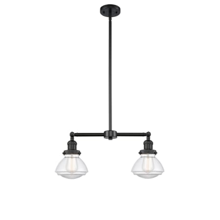 A large image of the Innovations Lighting 209 Olean Matte Black / Clear