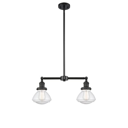 A large image of the Innovations Lighting 209 Olean Matte Black / Seedy