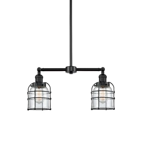 A large image of the Innovations Lighting 209 Small Bell Cage Matte Black / Clear