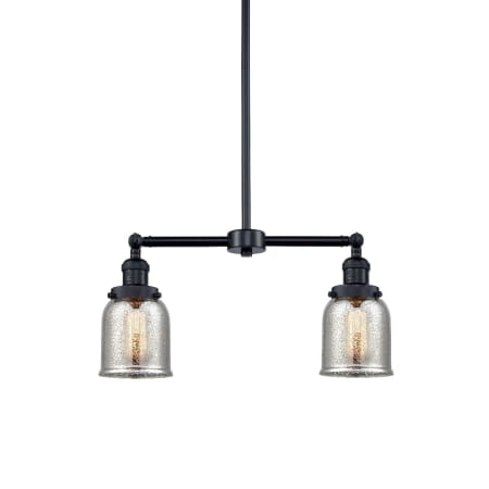 A large image of the Innovations Lighting 209 Small Bell Matte Black / Silver Plated Mercury