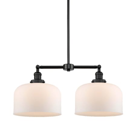 A large image of the Innovations Lighting 209 X-Large Bell Matte Black / Matte White Cased