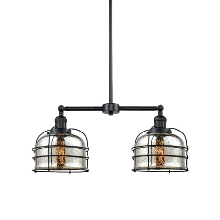 A large image of the Innovations Lighting 209 Large Bell Cage Matte Black / Silver Plated Mercury