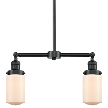 A large image of the Innovations Lighting 209 Dover Oil Rubbed Bronze / Matte White Cased