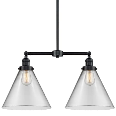 A large image of the Innovations Lighting 209 X-Large Cone Oil Rubbed Bronze / Clear