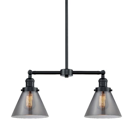 A large image of the Innovations Lighting 209 Large Cone Oil Rubbed Bronze / Smoked