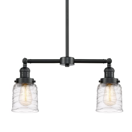 A large image of the Innovations Lighting 209-10-21 Bell Linear Oil Rubbed Bronze / Deco Swirl
