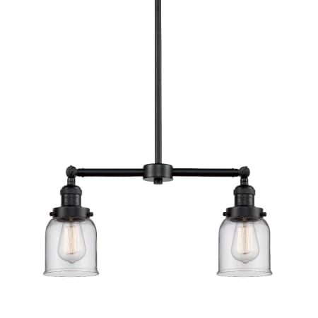 A large image of the Innovations Lighting 209 Small Bell Oil Rubbed Bronze / Clear