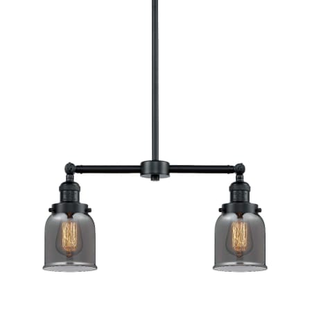 A large image of the Innovations Lighting 209 Small Bell Oil Rubbed Bronze / Plated Smoked