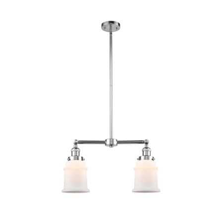 A large image of the Innovations Lighting 209 Canton Polished Chrome / Matte White