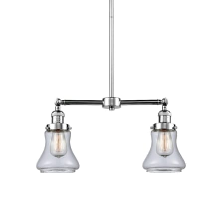 A large image of the Innovations Lighting 209 Bellmont Polished Chrome / Clear