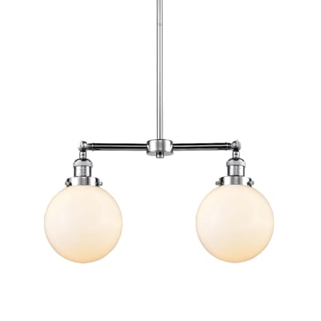 A large image of the Innovations Lighting 209-8 Beacon Polished Chrome / Gloss White