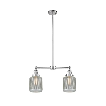 A large image of the Innovations Lighting 209 Stanton Polished Chrome / Clear Wire Mesh