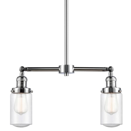 A large image of the Innovations Lighting 209 Dover Polished Chrome / Seedy