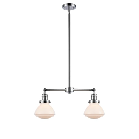 A large image of the Innovations Lighting 209 Olean Polished Chrome / Matte White