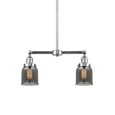 A large image of the Innovations Lighting 209 Small Bell Polished Chrome / Plated Smoked