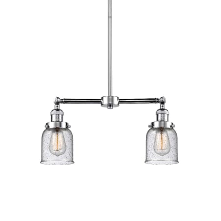 A large image of the Innovations Lighting 209 Small Bell Polished Chrome / Seedy