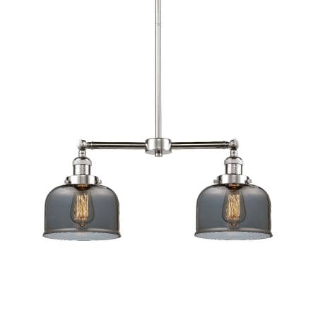 A large image of the Innovations Lighting 209 Large Bell Polished Chrome / Plated Smoked