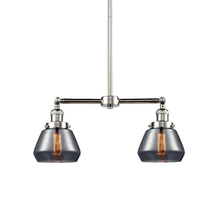 A large image of the Innovations Lighting 209 Fulton Polished Nickel / Plated Smoked