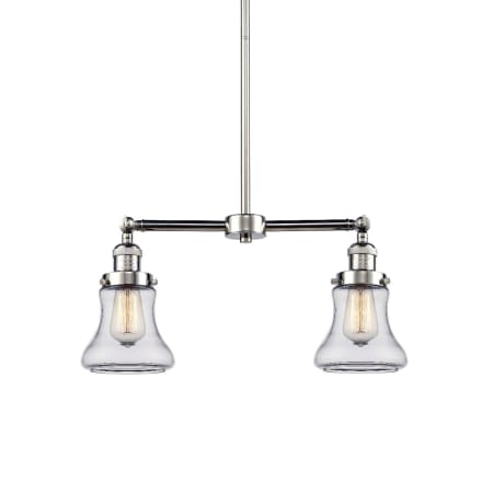 A large image of the Innovations Lighting 209 Bellmont Polished Nickel / Clear