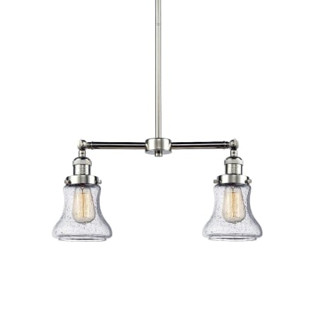 A large image of the Innovations Lighting 209 Bellmont Polished Nickel / Seedy