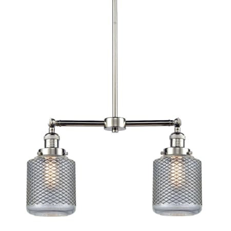 A large image of the Innovations Lighting 209 Stanton Polished Nickel / Vintage Wire Mesh