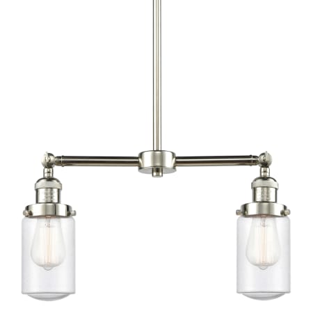 A large image of the Innovations Lighting 209 Dover Polished Nickel / Seedy