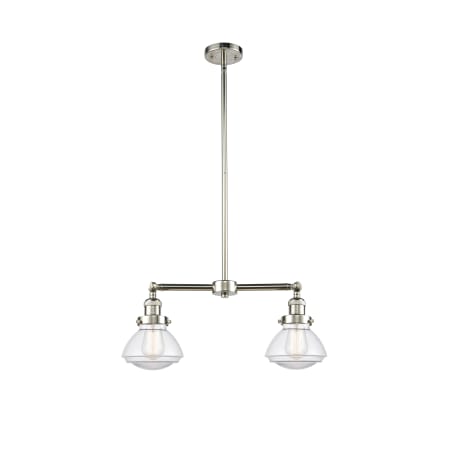 A large image of the Innovations Lighting 209 Olean Polished Nickel / Clear