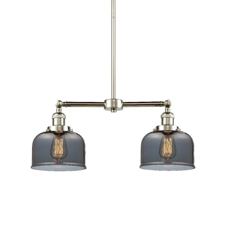 A large image of the Innovations Lighting 209 Large Bell Polished Nickel / Plated Smoked