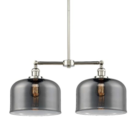 A large image of the Innovations Lighting 209 X-Large Bell Polished Nickel / Plated Smoked