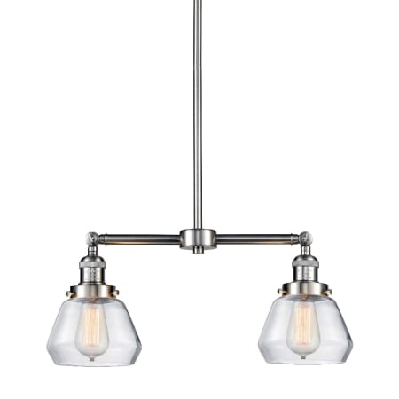 A large image of the Innovations Lighting 209 Fulton Brushed Satin Nickel / Clear