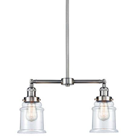A large image of the Innovations Lighting 209 Canton Brushed Satin Nickel / Clear