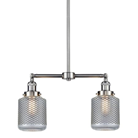 A large image of the Innovations Lighting 209 Stanton Brushed Satin Nickel / Vintage Wire Mesh