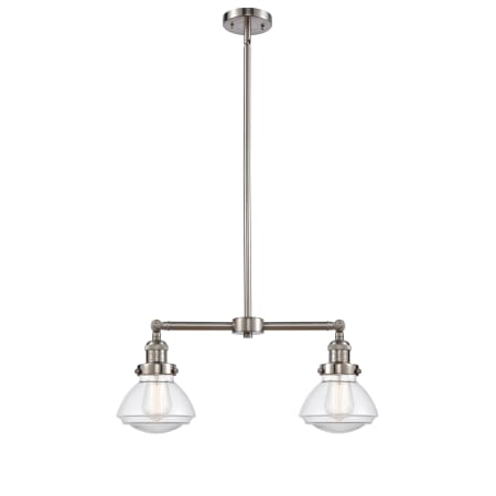 A large image of the Innovations Lighting 209 Olean Brushed Satin Nickel / Clear