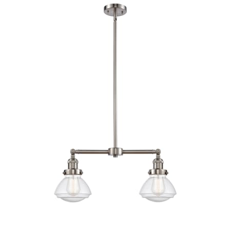 A large image of the Innovations Lighting 209 Olean Brushed Satin Nickel / Seedy